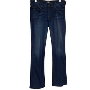 Lucky Brand Sofia Boot Cut Jeans Denim Pants Embroidered Blue 10 30 bv
